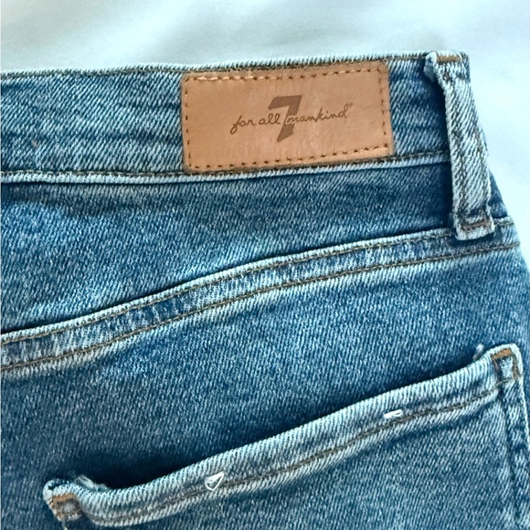 7 For All Mankind Jo Flare Cropped Jeans High Rise Luxe Vintage Kick Flare - Picture 13 of 14